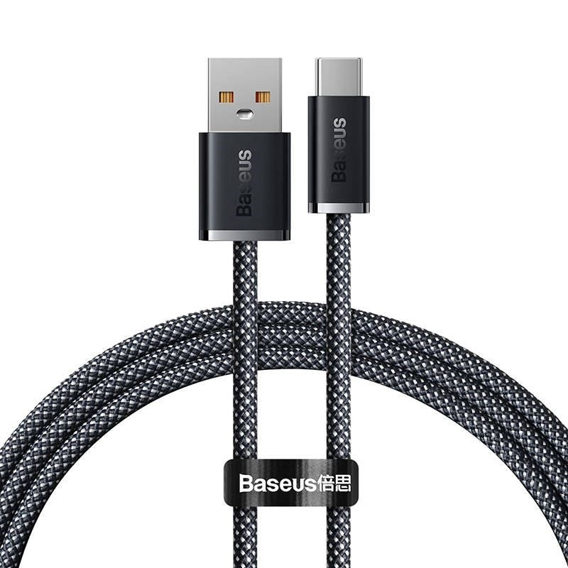 USB töltő- és adatkábel, USB Type-C, 100 cm, 6000 mA, 100W, gyorstöltés, cipőfűző minta, Baseus Dynamic, CALD000616, szürke – USB-C kábel a Baseus kínálatából | Domshop
