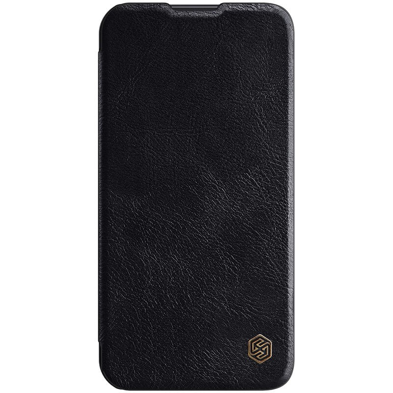 Apple iPhone 14 Pro Max, Oldalra nyíló tok, kamera védelem, Nillkin Qin Pro, fekete – iPhone 14 Pro Max tok a Nillkin kínálatából | Domshop