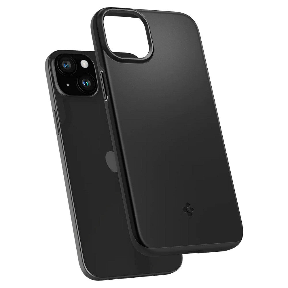 Apple iPhone 15, Műanyag hátlap védőtok, Spigen Thin Fit, sötétkék – iPhone 15 tok a Spigen kínálatából | Domshop