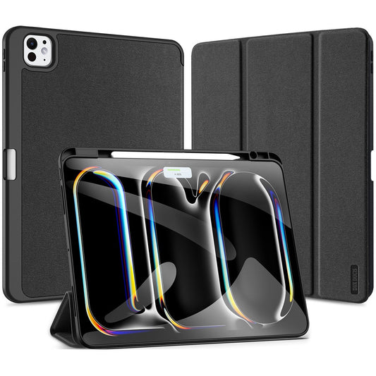 Apple iPad Pro 13 (2024), mappa tok, Smart Case, érintőceruza tartó, Dux Ducis Domo, fekete – iPad Pro 13" (2024) tok a Dux Ducis kínálatából | Domshop