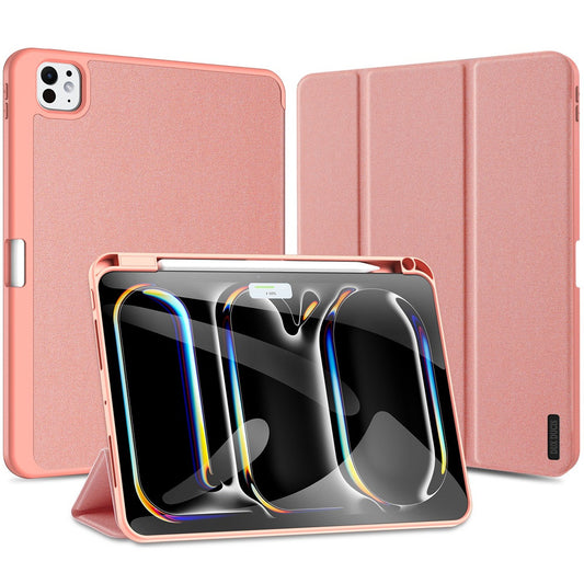 Apple iPad Pro 11 (2024), mappa tok, Smart Case, érintőceruza tartó, Dux Ducis Domo, rózsaszín – iPad Pro 11" (2024) tok a Dux Ducis kínálatából | Domshop