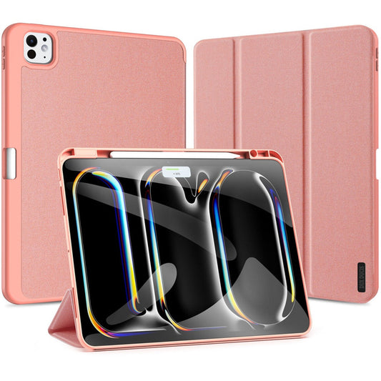 Apple iPad Pro 13 (2024), mappa tok, Smart Case, érintőceruza tartó, Dux Ducis Domo, rózsaszín – iPad Pro 13" (2024) tok a Dux Ducis kínálatából | Domshop