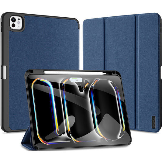 Apple iPad Pro 11 (2024), mappa tok, Smart Case, érintőceruza tartó, Dux Ducis Domo, sötétkék – iPad Pro 11" (2024) tok a Dux Ducis kínálatából | Domshop