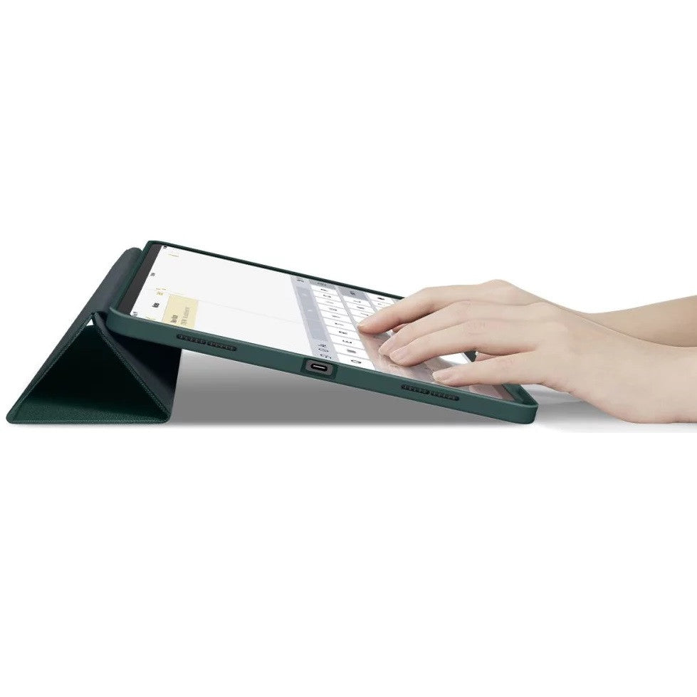 Apple iPad Air 13 (2024 / 2025), mappa tok, Smart Case, Spigen Urban Fit, sötétzöld – iPad Air 13" (2024/2025) tok a Spigen kínálatából | Domshop