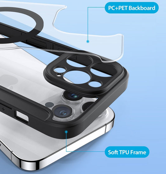 Apple iPhone 16, Oldalra nyíló tok, stand, közepesen ütésálló, Magsafe kompatibilis, Dux Ducis Skin Pro Magsafe, fekete