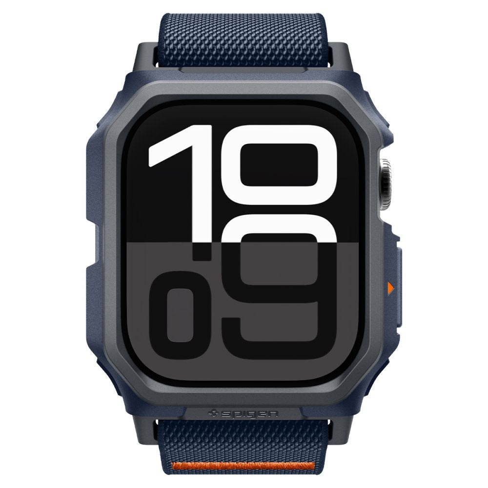 Apple Watch 10 (46 mm), textíl pótszíj, szilikon keret, közepesen ütésálló, Spigen Lite Fite Pro, sötétkék – Apple Watch Szövet Szíjak a Spigen kínálatából | Domshop