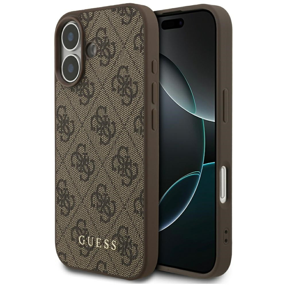 Guess 4G Classic Apple iPhone 17 hátlap tok, barna