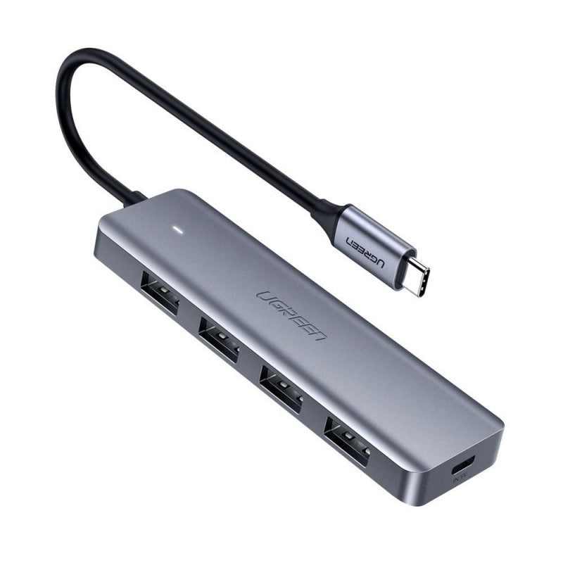 Ugreen CM219 hub adapter 4xUSB-A 3.0-USB-C, szürke