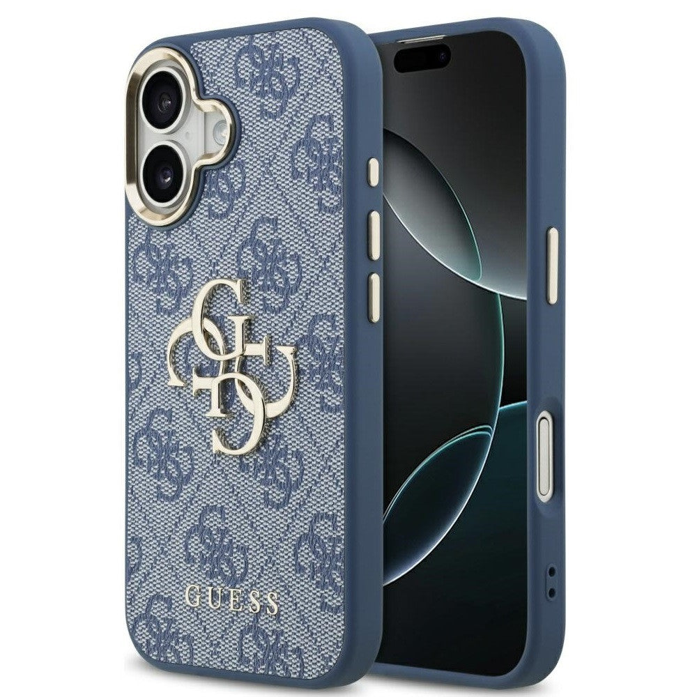 Guess 4G Big 4G Classic Logo Apple iPhone 17 hátlap tok, kék-ezüst