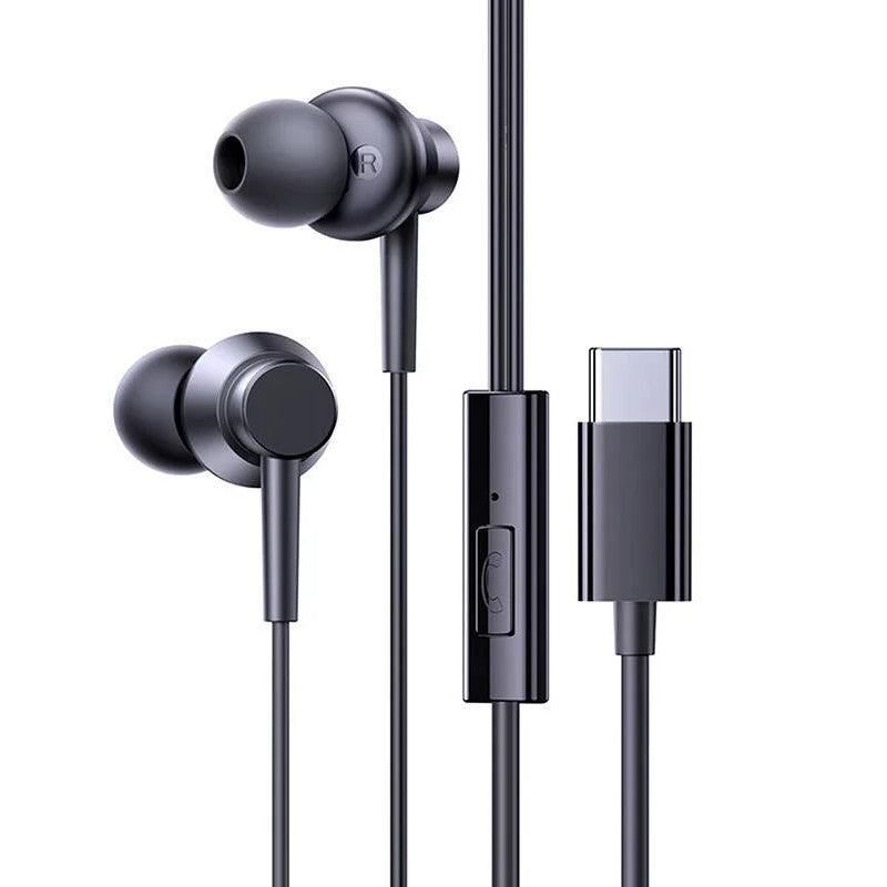 Baseus Encok CZ11 USB-C vezetékes mikrofonos fülhallgató, fekete