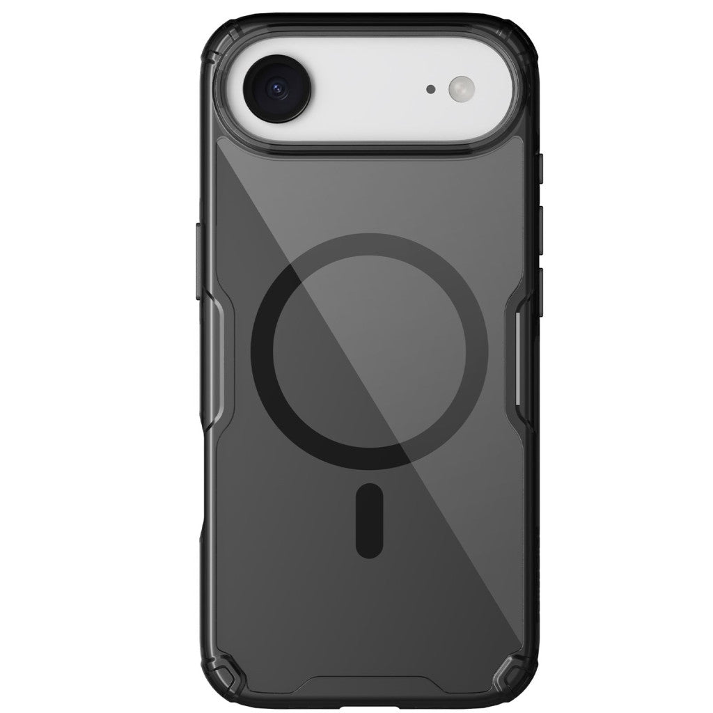 Nillkin Nature Pro Apple iPhone Air (2025) mágneses hátlap tok, átlátszó-fekete