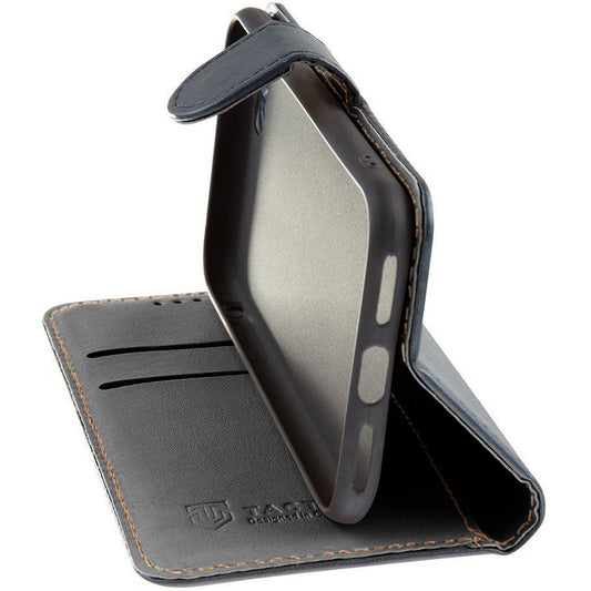 Apple iPhone 16e, Oldalra nyíló tok, stand, kártyatartóval, csatos, Tactical Field Notes, sötétkék – iPhone 16e tok a Tactical kínálatából | Domshop