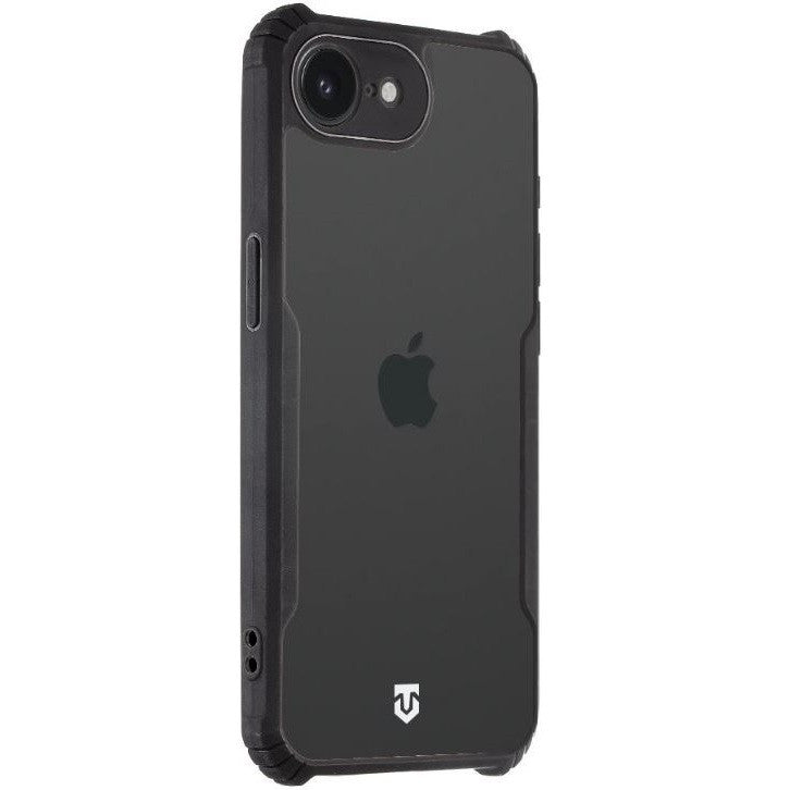Apple iPhone 16e, Szilikon tok, közepesen ütésálló, légpárnás sarok, Tactical Quantum Stealth, átlátszó/fekete – iPhone 16e tok a Tactical kínálatából | Domshop