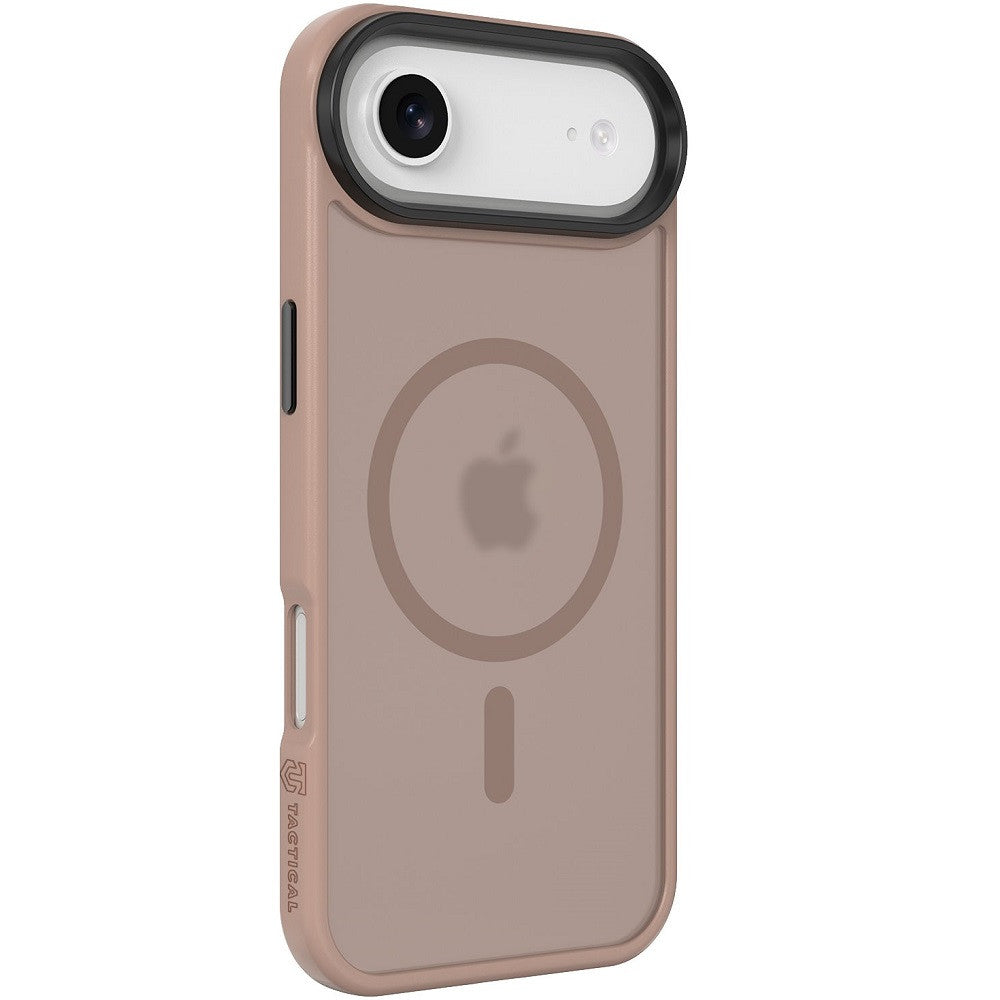 Apple iPhone Air (2025), Műanyag hátlap védőtok + szilikon keret, közepesen ütésálló, Magsafe kompatibilis, Tactical MagForce Hyperstealth, áttetsző/barna