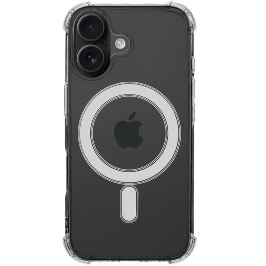 Apple iPhone 17, Műanyag hátlap védőtok + szilikon keret, közepesen ütésálló, Magsafe töltővel kompatibilis, Tactical MagForce Plyo, átlátszó
