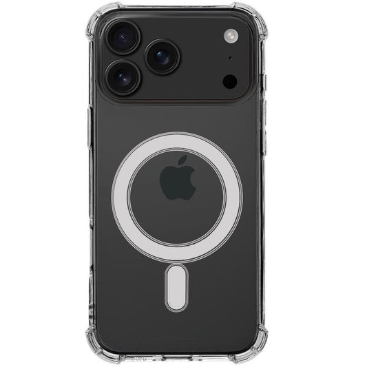 Apple iPhone 17 Pro Max, Műanyag hátlap védőtok + szilikon keret, közepesen ütésálló, Magsafe töltővel kompatibilis, Tactical MagForce Plyo, átlátszó