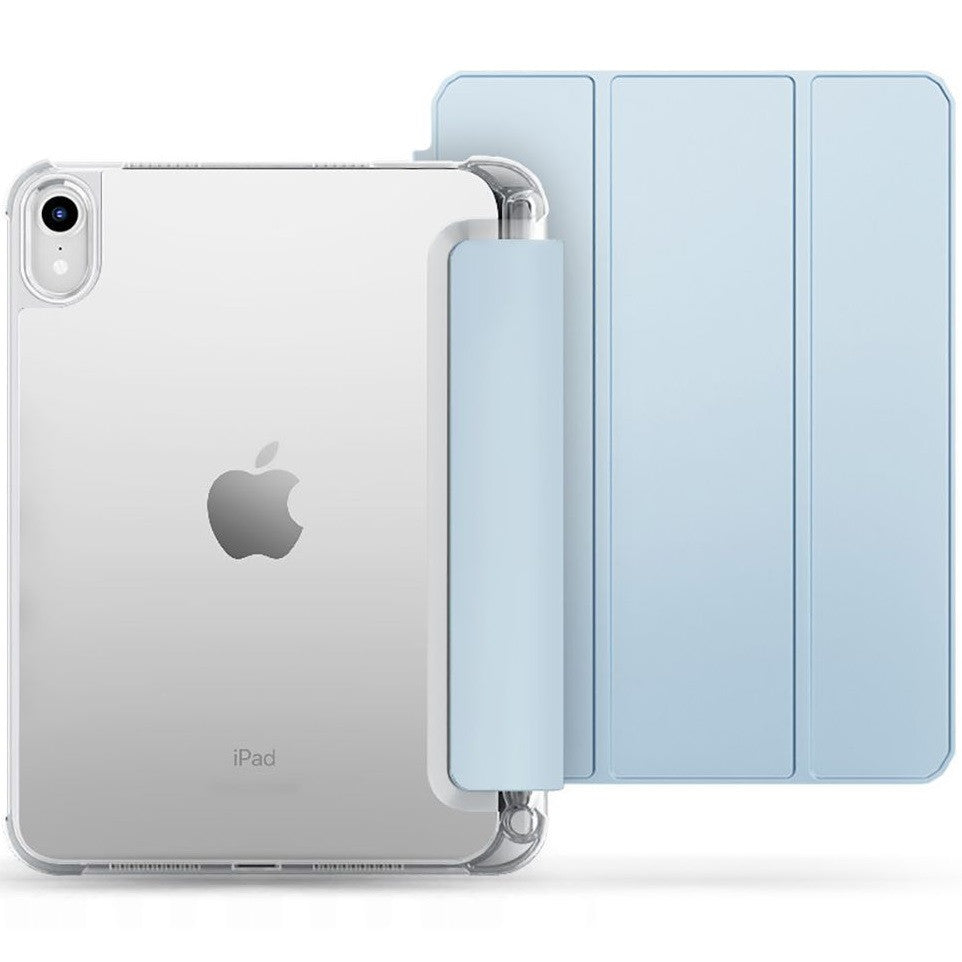 Apple iPad 10.9 (2022) / iPad 11 (2025), mappa tok, közepesen ütésálló, érintőceruza tartó, érintőceruza nélkül, átlátszó hátlap, Smart Case, TP SC Pen Holder Hybrid, világoskék – iPad 10.9" (2022) és iPad 11" (2025) tok a Tech Protect kínálatából | Domshop