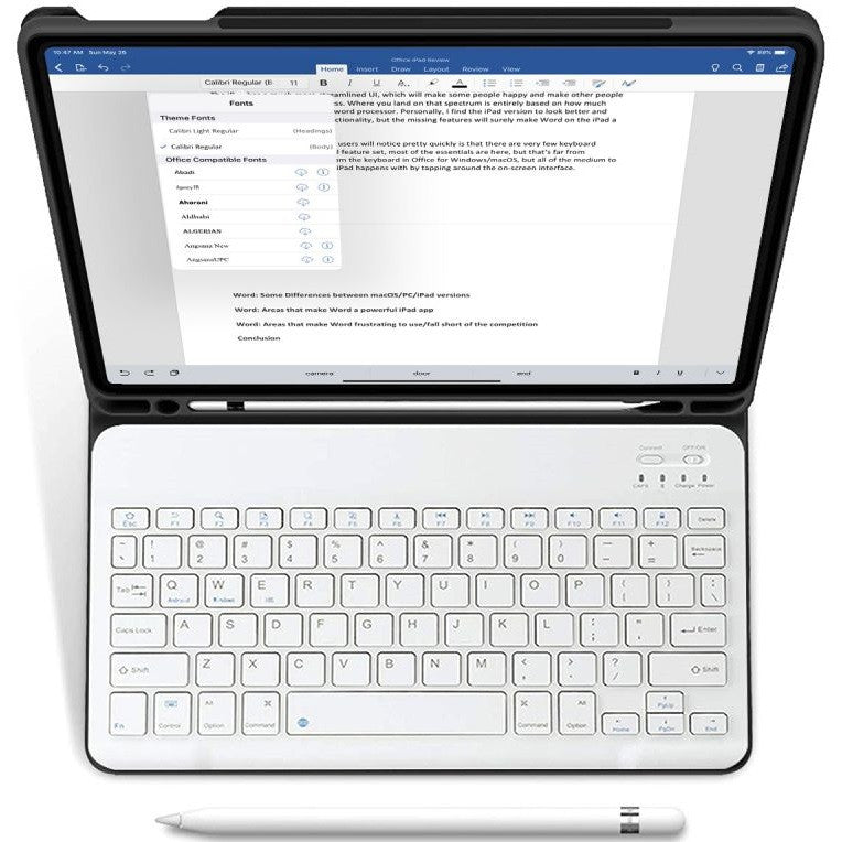 Apple iPad 10.2 (2019 / 2020 / 2021), Bluetooth billentyűzetes mappa tok, érintőceruza tartó, érintőceruza nélkül, TP SC Pen Holder + Keyboard, fekete – iPad 10.2" (2019/2020/2021) tok a Tech Protect kínálatából | Domshop