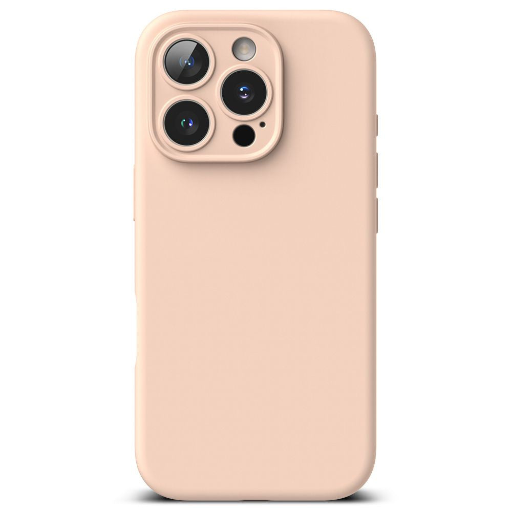 Apple iPhone 16 Pro Max, Szilikon tok, mikrofiber belső, közepesen ütésálló, Magsafe kompatibilis, Ringke Silicone Magnetic, rózsaszín – iPhone 16 Pro Max tok a Ringke kínálatából | Domshop