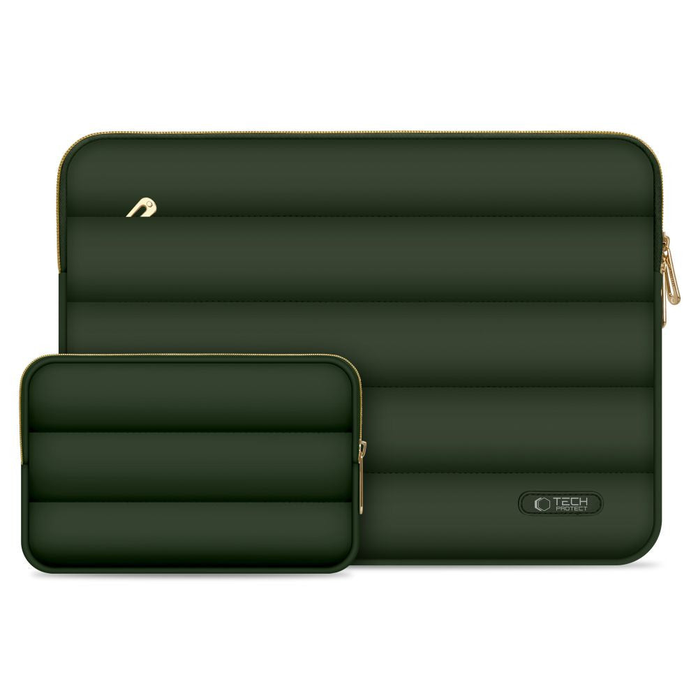 Laptop táska, 13 - 14" készülékhez, TP Puffy, sötétzöld – 12-14" laptop táskák a Tech Protect kínálatából | Domshop