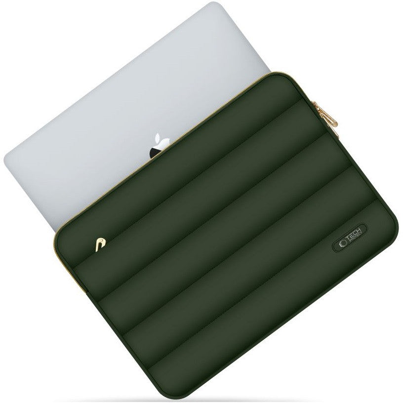 Laptop táska, 13 - 14" készülékhez, TP Puffy, sötétzöld – 12-14" laptop táskák a Tech Protect kínálatából | Domshop