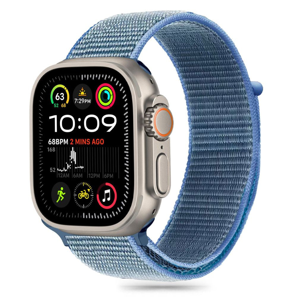 Apple Watch 4-6, SE, SE (2022) (38 / 40 mm) / Watch 7-9 (41 mm) / Watch 10 (42 mm), textíl pótszíj, nylon, állítható, légáteresztő, TP Nylon, kék – Apple Watch Szövet Szíjak a Tech Protect kínálatából | Domshop