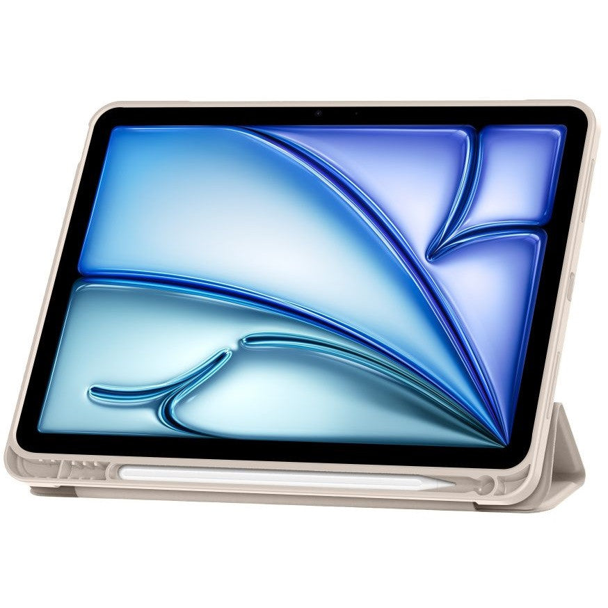 Apple iPad Air (2020 / 2022) / iPad Air 11 (2024 / 2025), mappa tok, közepesen ütésálló, érintőceruza tartó, érintőceruza nélkül, Smart Case, TP SC Pen Holder, bézs