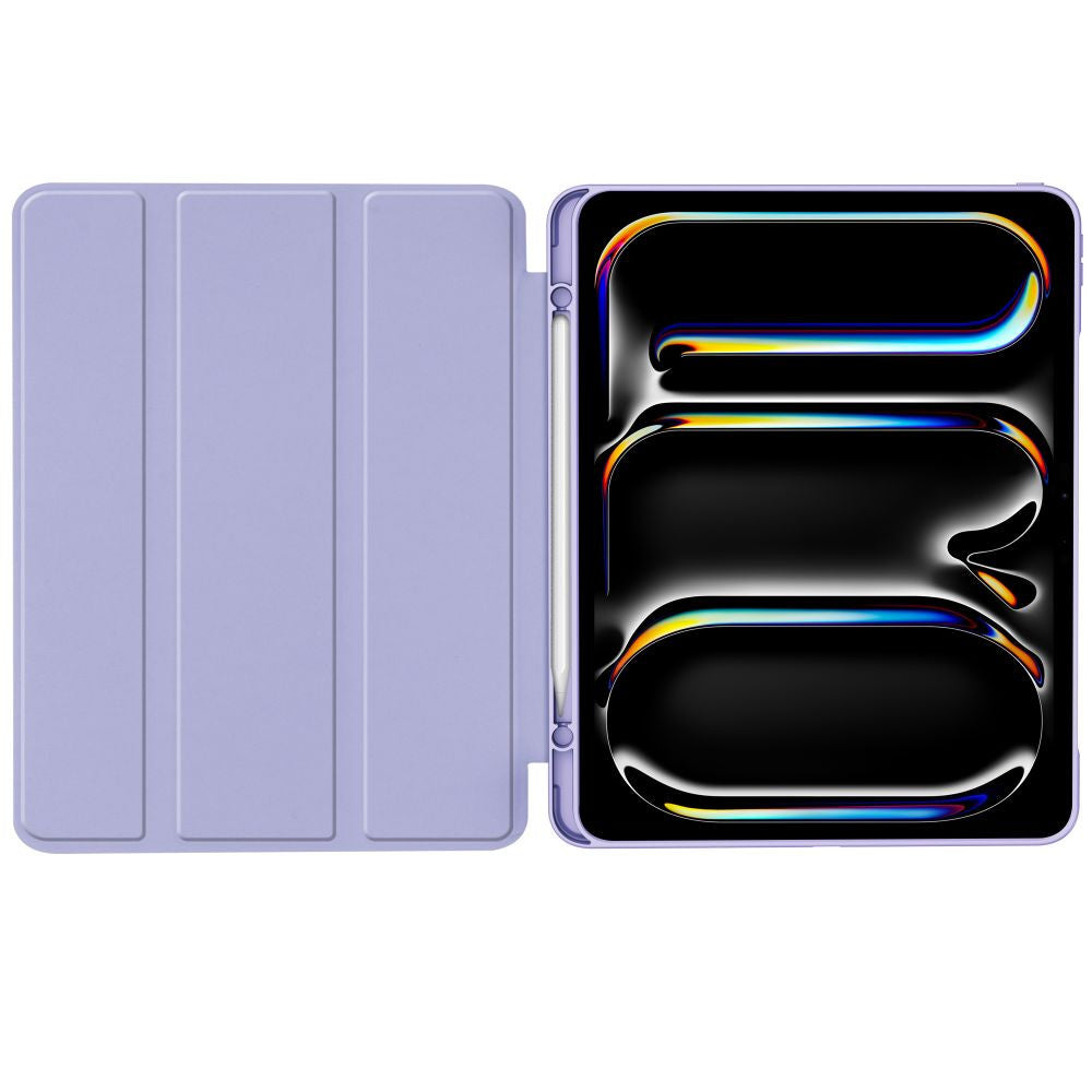 Apple iPad Pro 13 (2024), mappa tok, közepesen ütésálló, érintőceruza tartó, érintőceruza nélkül, Smart Case, TP SC Pen Holder, lila – iPad Pro 13" (2024) tok a Tech Protect kínálatából | Domshop
