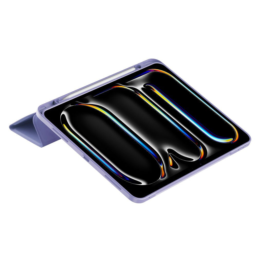 Apple iPad Pro 13 (2024), mappa tok, közepesen ütésálló, érintőceruza tartó, érintőceruza nélkül, Smart Case, TP SC Pen Holder, lila – iPad Pro 13" (2024) tok a Tech Protect kínálatából | Domshop