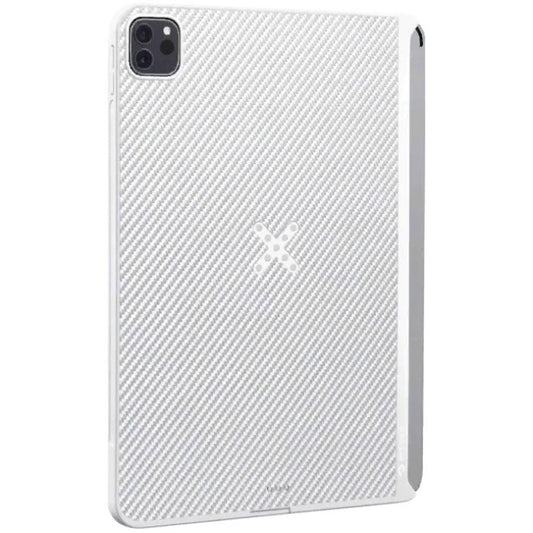 Apple iPad Pro 11 (2020 / 2021 / 2022), Műanyag hátlap töltőtok, PitaFlow vezeték nélküli töltővel, karbon minta, Pitaka MagEZ Pro Case, fehér – iPad Pro 11" (2018/2020/2021/2022) tok a Pitaka kínálatából | Domshop