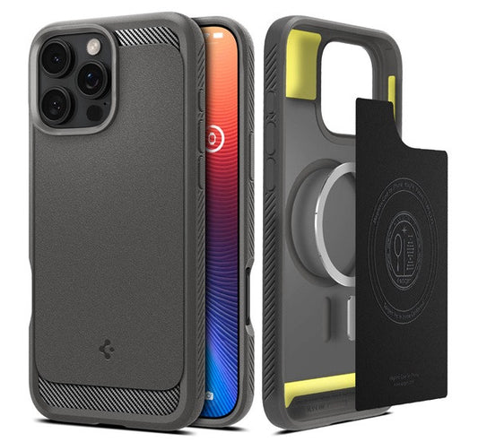 Spigen Rugged Armor MagFit Apple iPhone 16 Pro Max tok, szürke – iPhone 16 Pro Max tok a Spigen kínálatából | Domshop