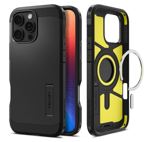 Spigen Tough Armor MagFit Apple iPhone 16 Pro Max MagSafe tok, fekete – iPhone 16 Pro Max tok a Spigen kínálatából | Domshop