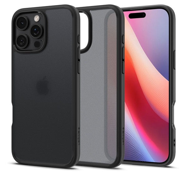 Spigen Ultra Hybrid Apple iPhone 16 Pro Max tok, Frost, fekete – iPhone 16 Pro Max tok a Spigen kínálatából | Domshop