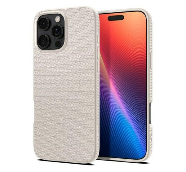 Spigen Liquid Air Apple iPhone 16 Pro Max tok, Natural Titanium, bézs – iPhone 16 Pro Max tok a Spigen kínálatából | Domshop