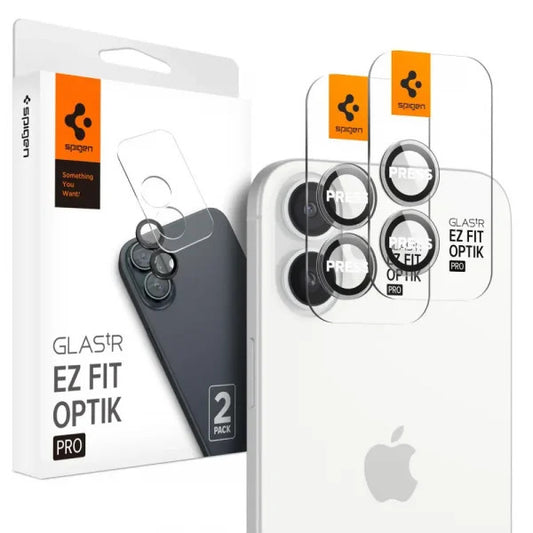 Spigen Glas.tR EZ Fit Optik Pro Apple iPhone 16 Plus / 16 Tempered kameravédő fólia, Crystal Clear/átlátszó (2db) – a Spigen kínálatából | Domshop