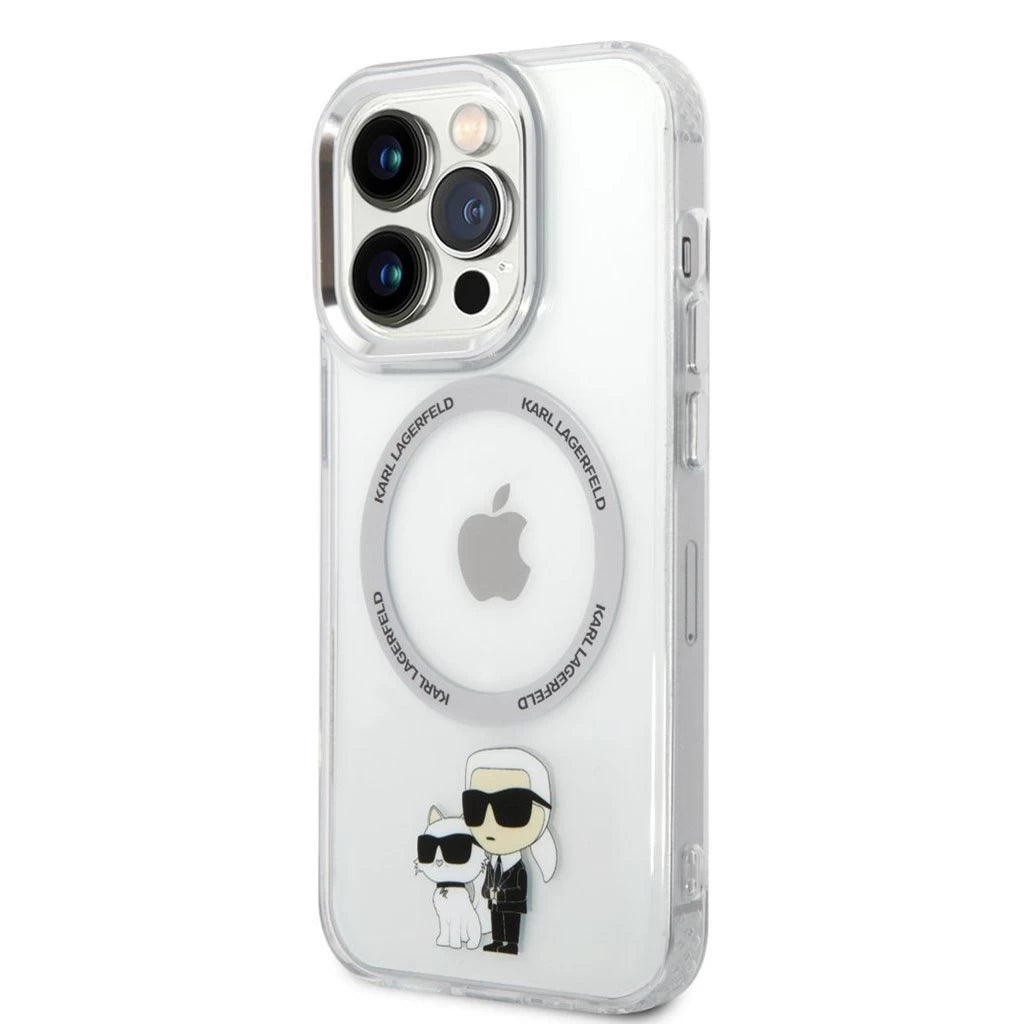 Karl Lagerfeld IML Karl and Choupette MagSafe tok iPhone 13 Pro készülékhez átlátszó