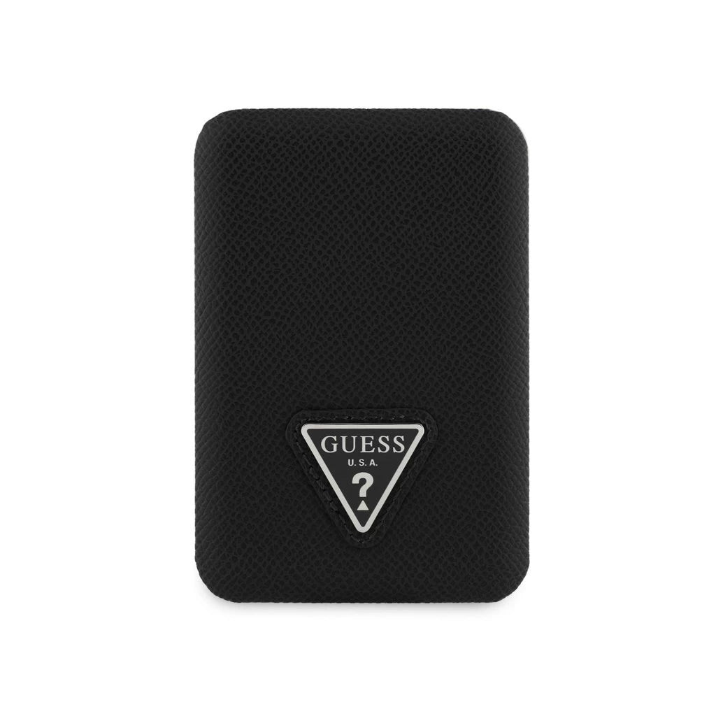 Guess PU Grained Triangle Logo MagSafe hordozható töltő 5000mAh fekete