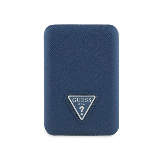 Guess PU Grained Triangle Logo MagSafe powerbank 5000mAh kék