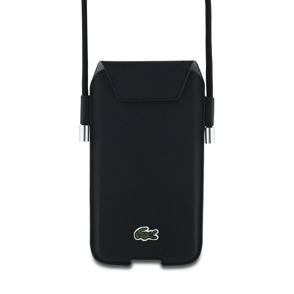 Lacoste PVC Iconic Petit Pique Telefon Tok XL fekete