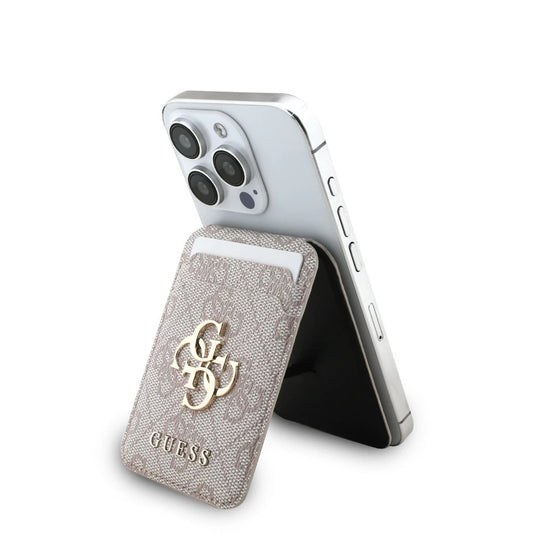 Guess 4G fém logós MagSafe kártyatároló állvány rózsaszín