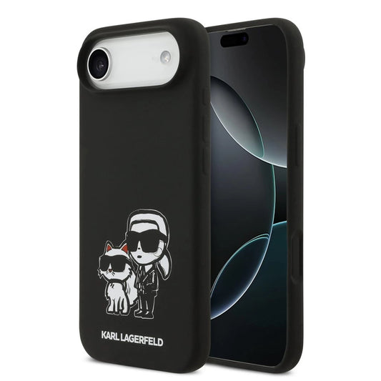 Karl Lagerfeld Liquid Silicone K&CH Sketch MagSafe tok iPhone 17 Air készülékhez fekete