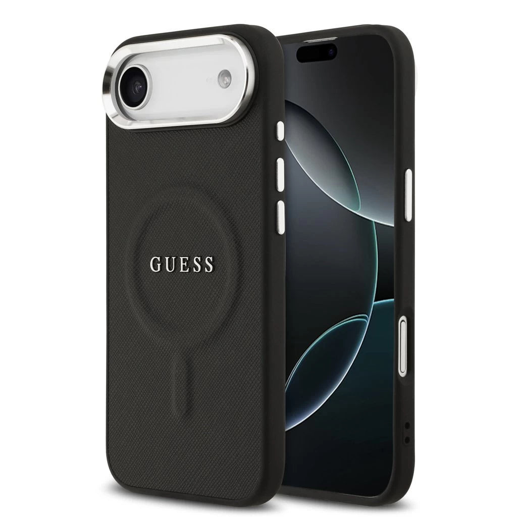 Guess PU Saffiano MagSafe tok iPhone 17 Air készülékhez fekete