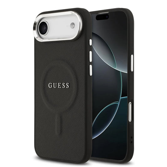 Guess PU Saffiano MagSafe tok iPhone 17 Air készülékhez fekete