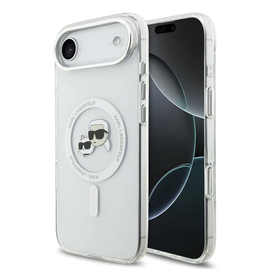 Karl Lagerfeld IML K&CH Heads Metal Frame MagSafe tok iPhone 17 Air készülékhez átlátszó