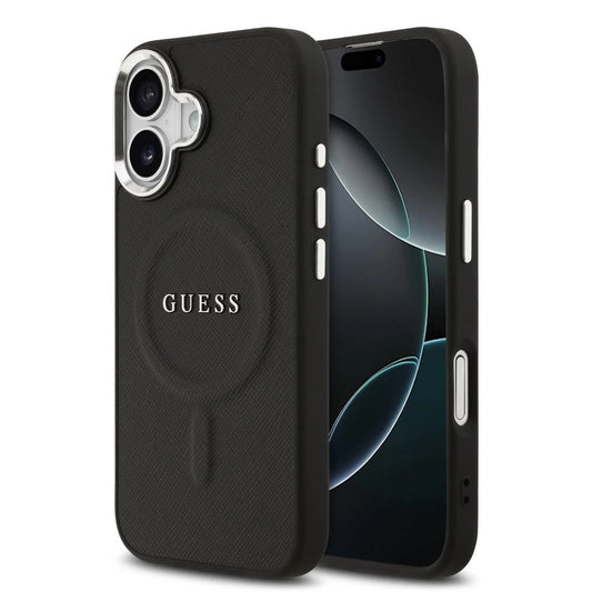 Guess PU Saffiano MagSafe tok iPhone 17 készülékhez fekete