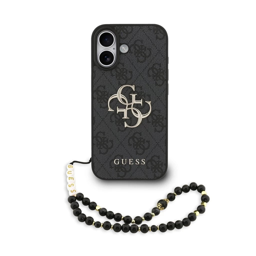 Guess PU 4G Metal Logo pántos tok iPhone 17 készülékhez fekete