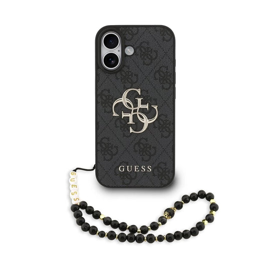 Guess PU 4G Metal Logo pántos tok iPhone 17 készülékhez fekete
