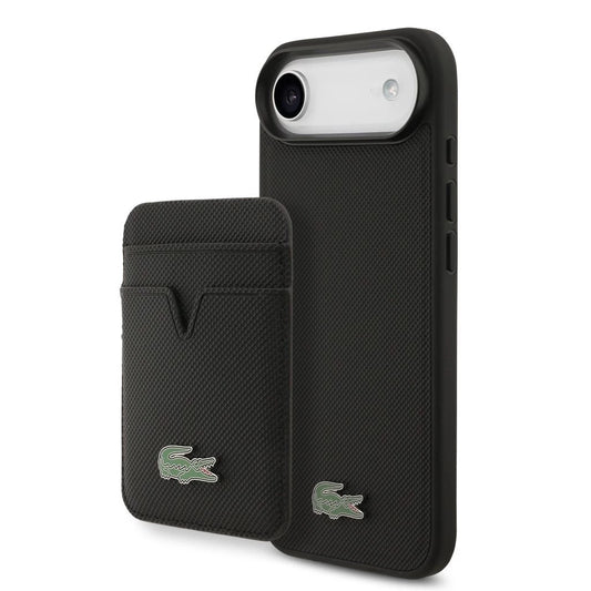 Lacoste Iconic Petit Pique MagSafe tok + pénztárca iPhone Air készülékhez fekete