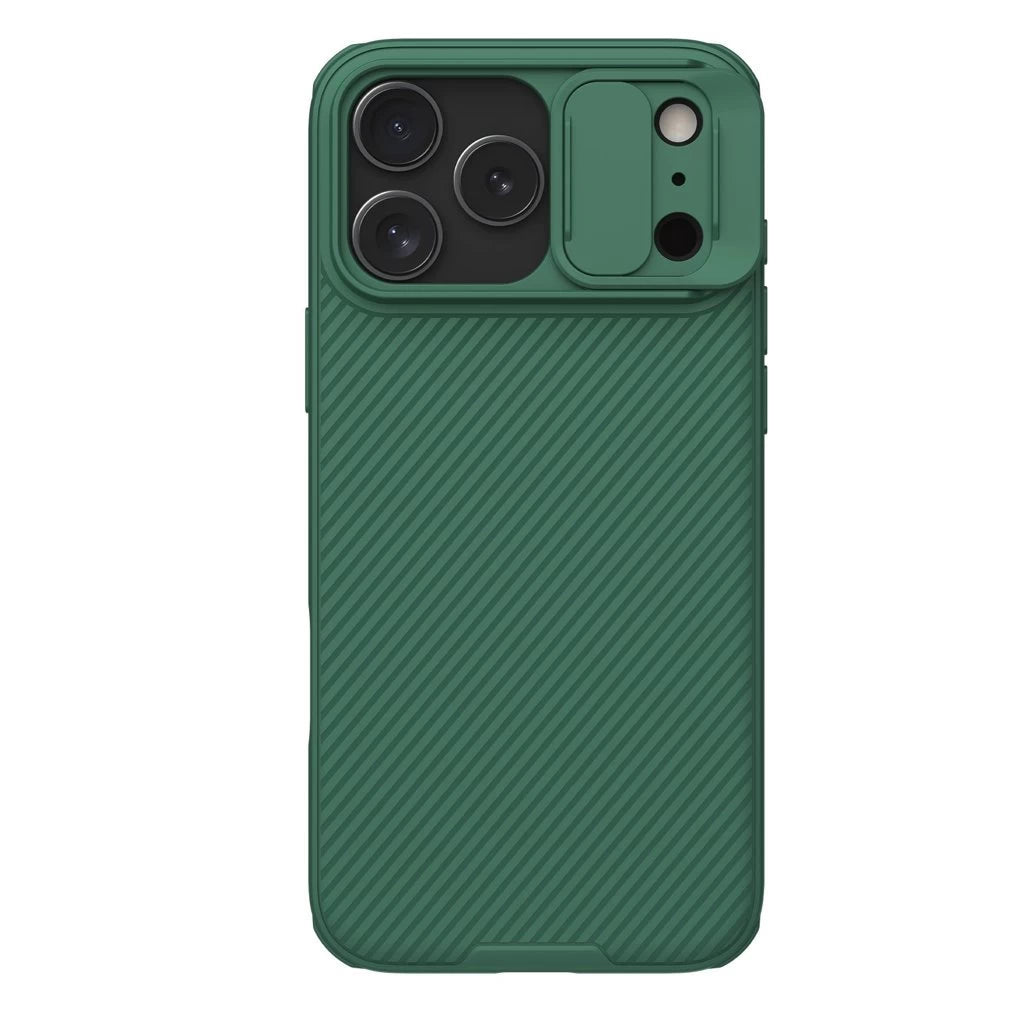 Nillkin CamShield PRO tok, Apple iPhone 17 Pro Max készülékhez, sötét zöld