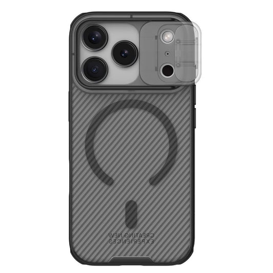 Nillkin CamShield PRO mágneses kemény tok Apple iPhone 17 Pro készülékhez átlátszó fekete